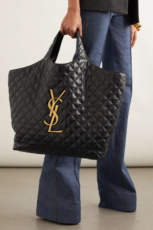 SAINT LAURENT Icare extra large embellished quilted leather tote