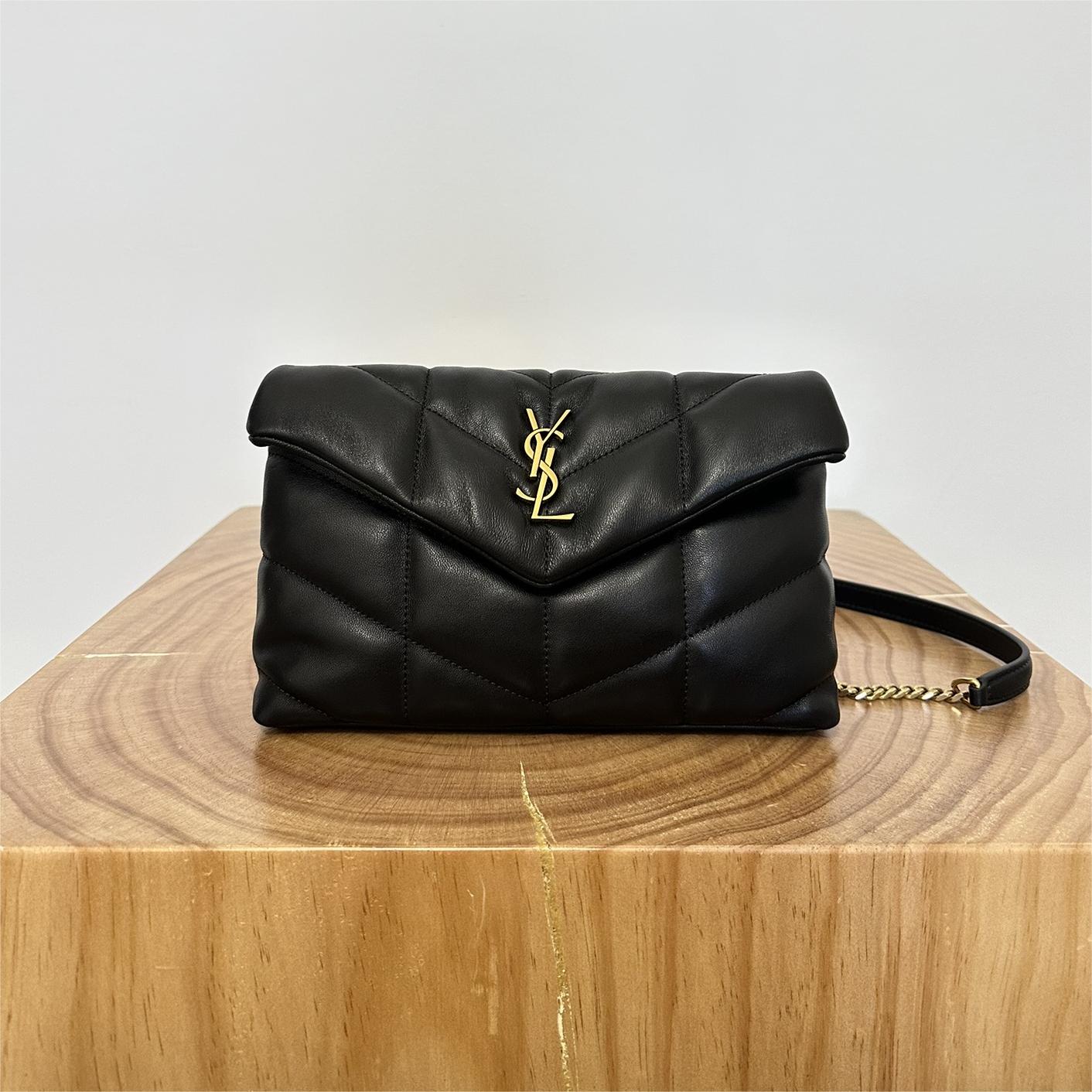 YSL | Loulou Puffer Toy Bag In Quilted Lambskin Gold Hardware Size 23x15.5x8.5