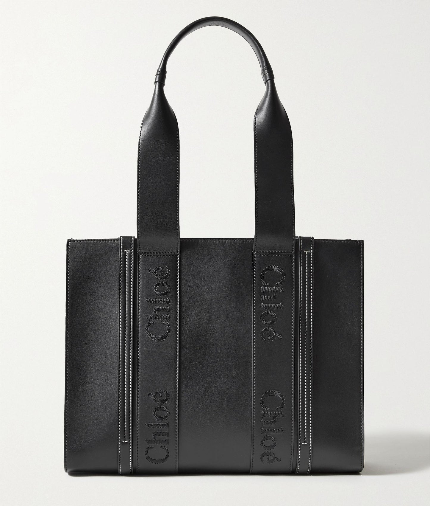 CHLOÉ Woody medium embroidered leather tote