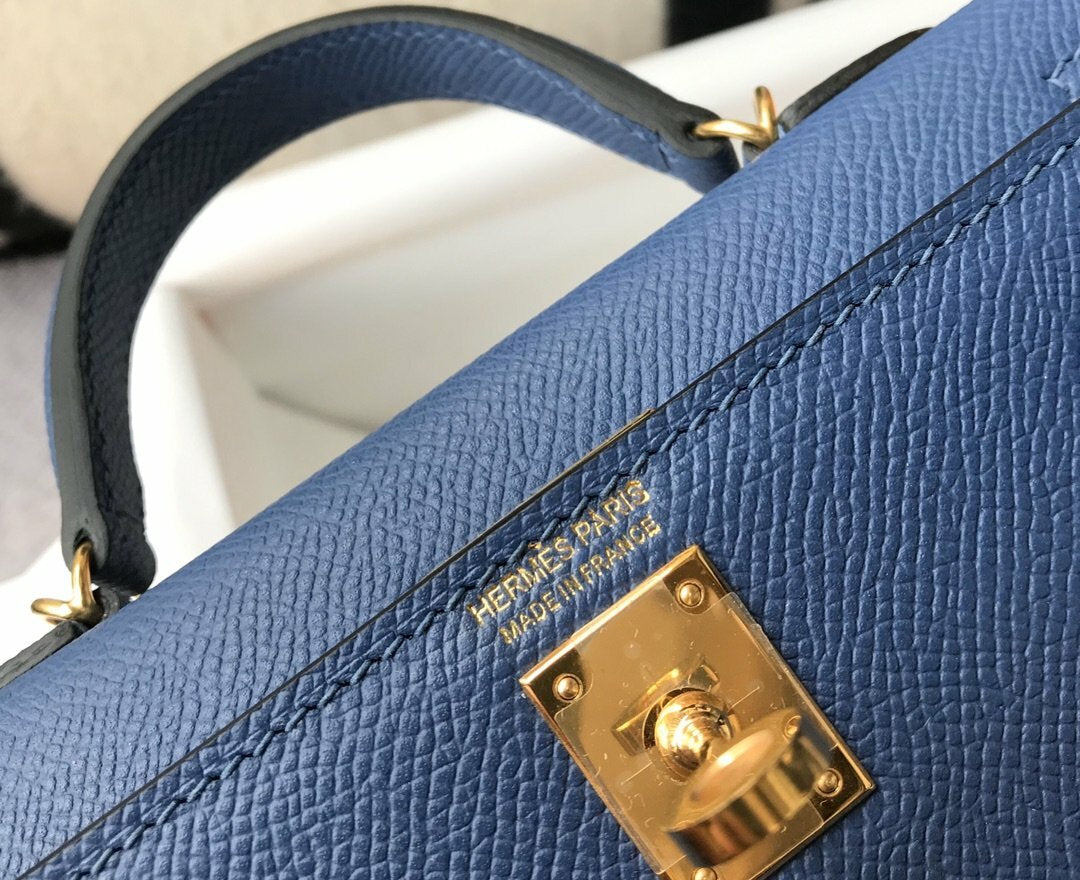 Hermes Handle Bag 19cm Blue