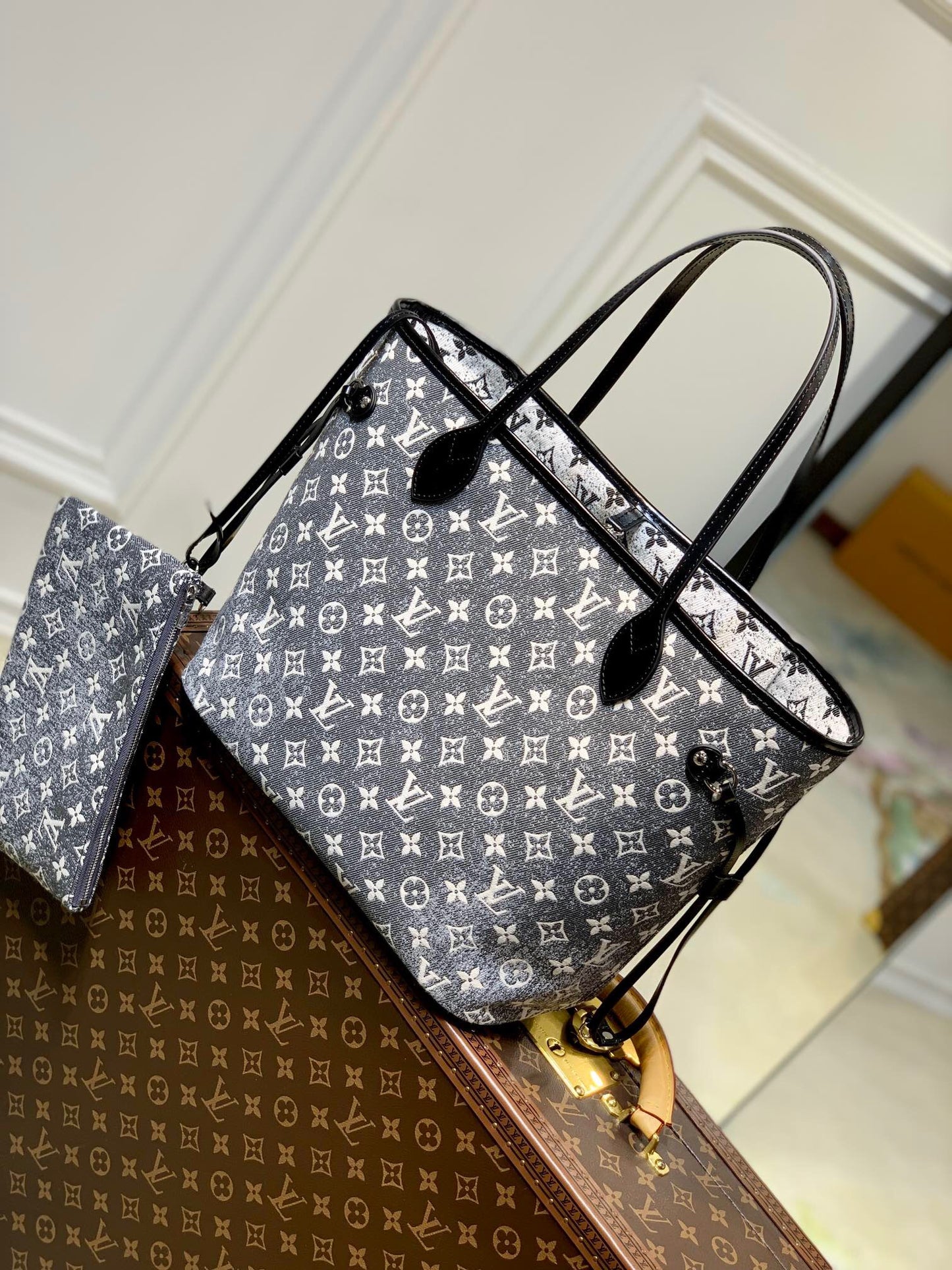 LV Louis Vuitton Neverfull MM Tote Bag