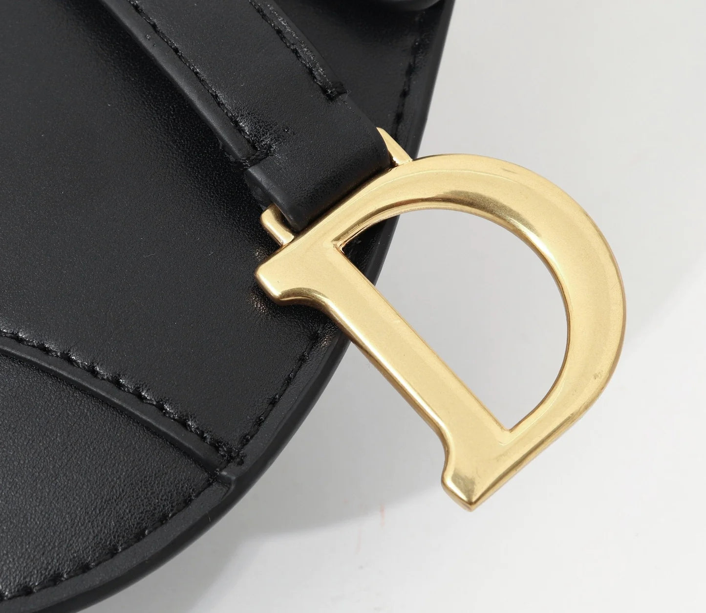 Dior Black Leather Mini Saddle Bag