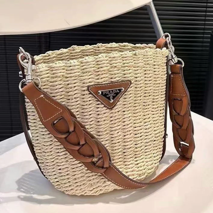 Prada Woven Bucket Bag