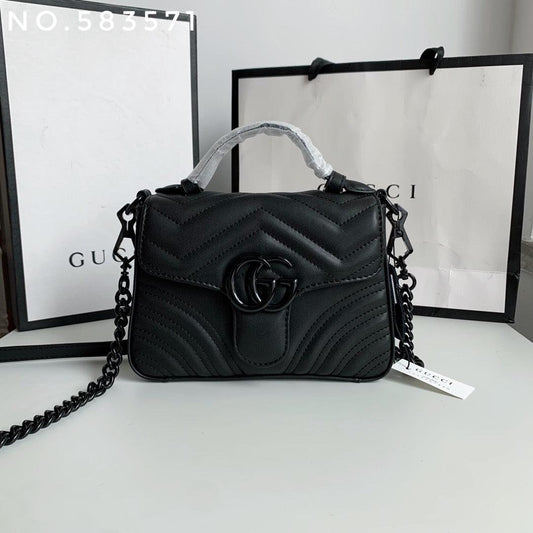 Gucci Marmont Mini Top Handle Bag  8″W X 6″H X 3″D