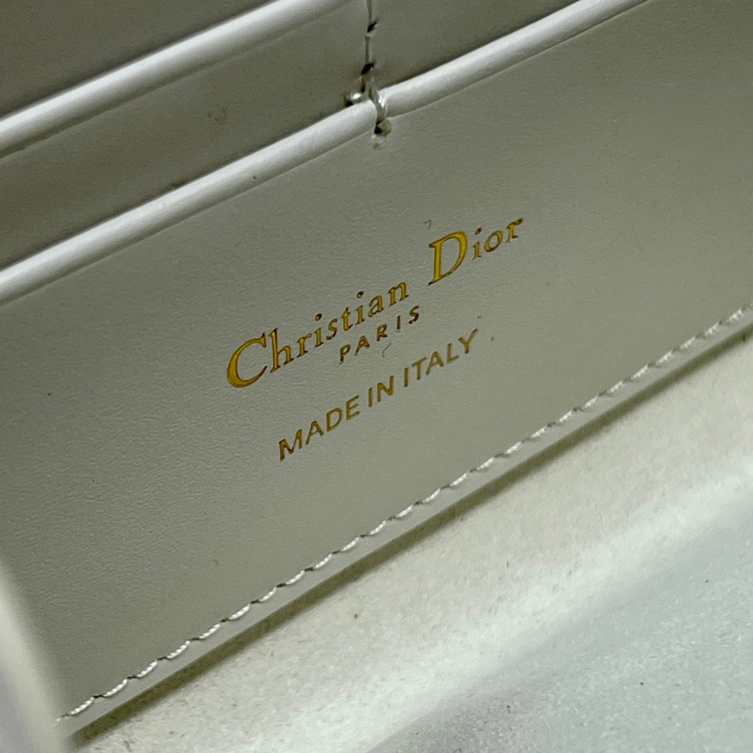 Dior Bobby Wallet on Chain East West White - 21.5×12×4cm