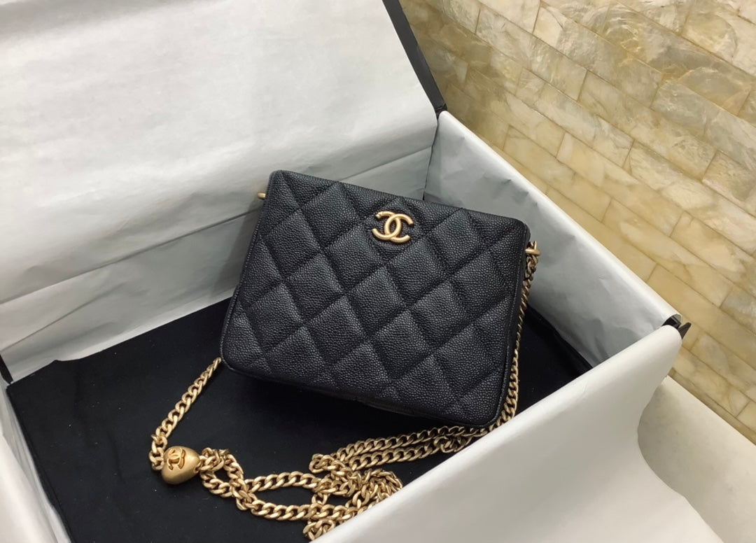 CHANEL | 23P Chanel Hobo Mini White Caviar Ghw Size 16 cm