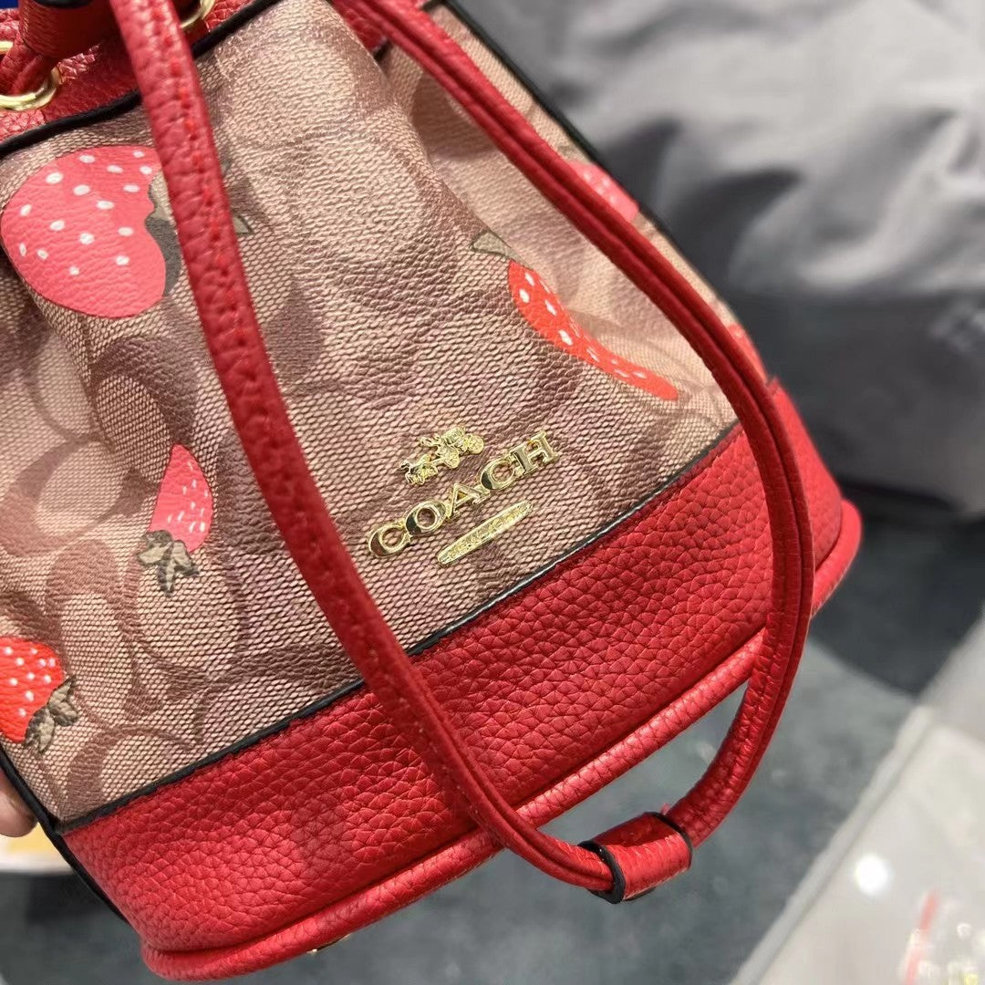 Coa Strawberry Bucket Bag