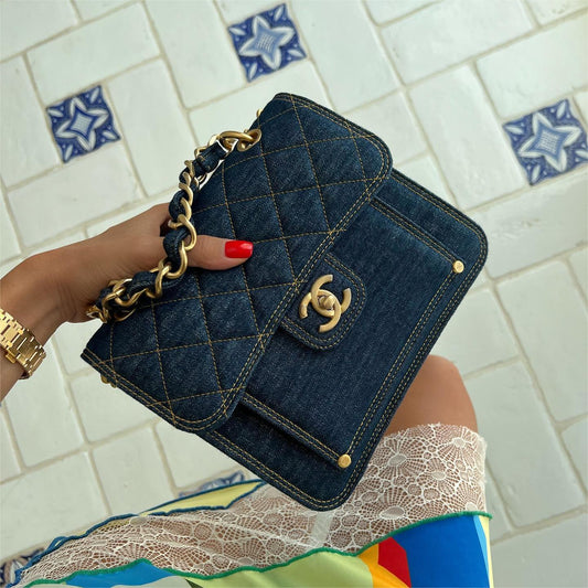 CHANEL Classic Demin Flap Bag