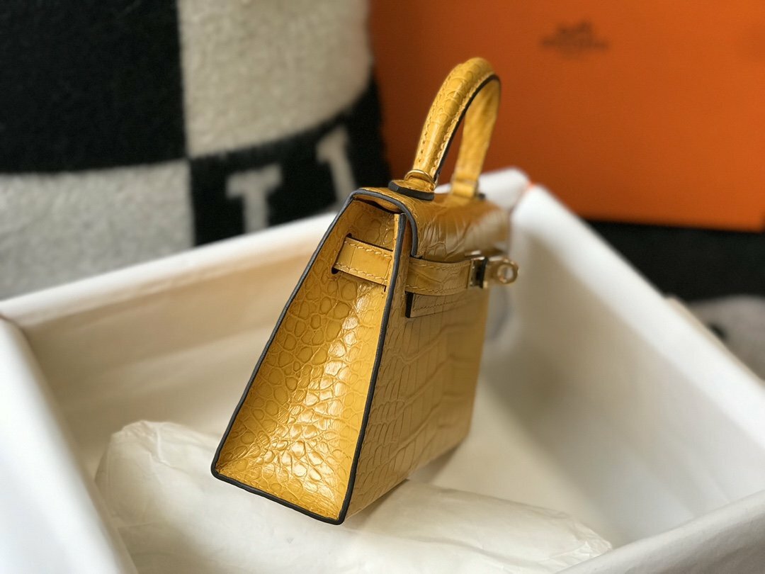 Hermes Handle Bag 19cm Yellow