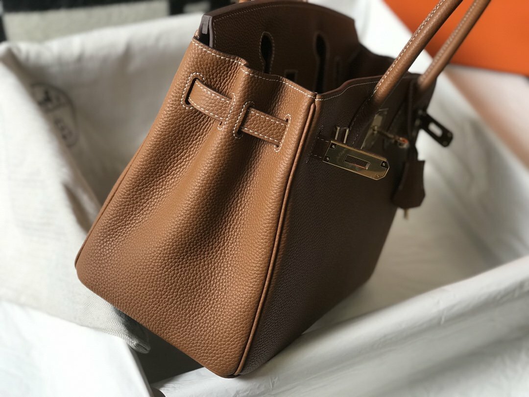 Hermes HMS Handle Bag 30cm Brown