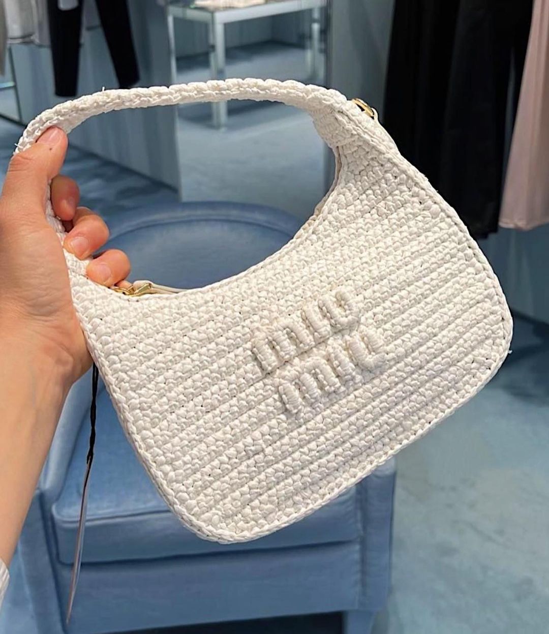 MIUMIU Wander crochet hobo bag