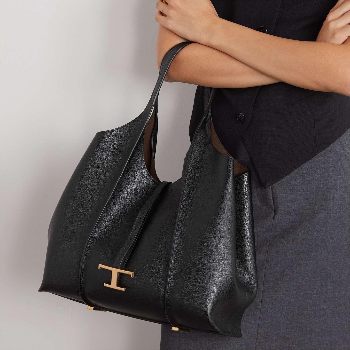 TOD'S T Timeless medium leather shoulder bag