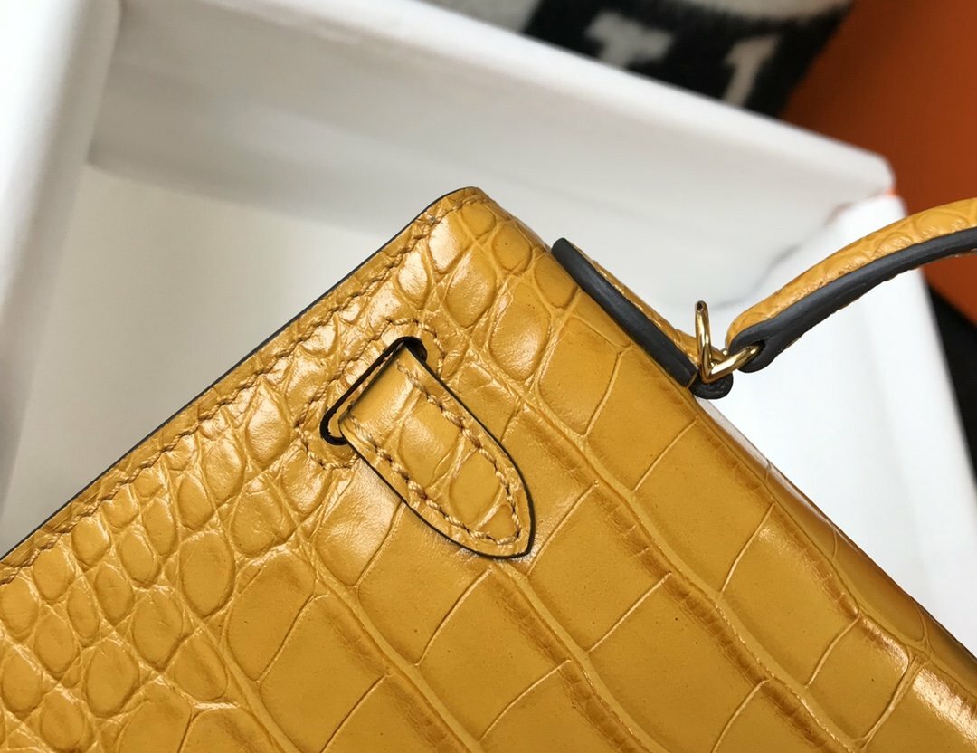 Hermes Handle Bag 19cm Yellow