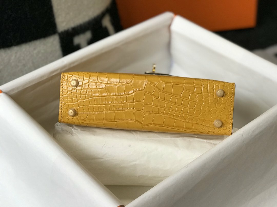 Hermes Handle Bag 19cm Yellow