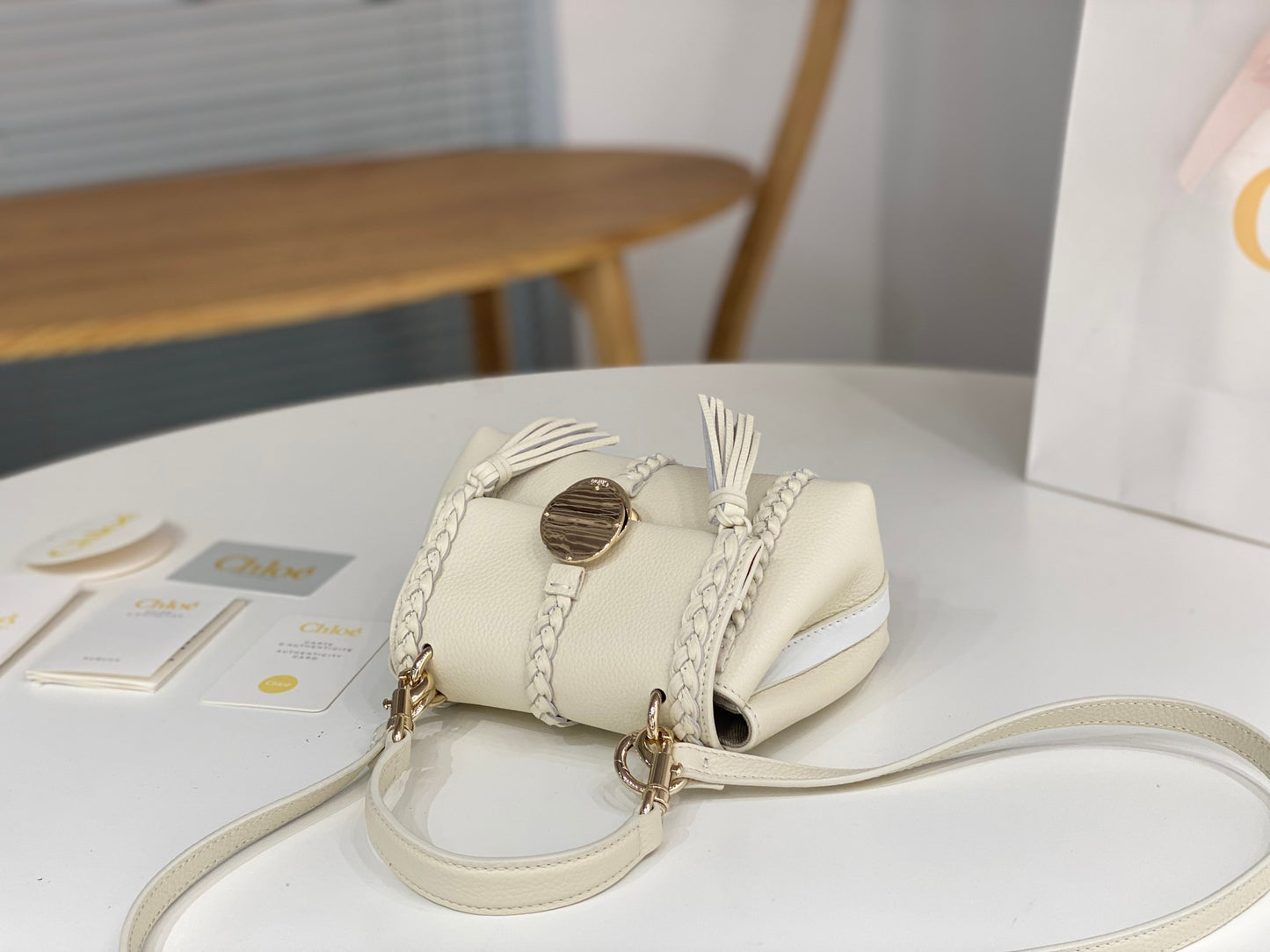 Chloe Penelope Mini White Bag - 22x14x9cm