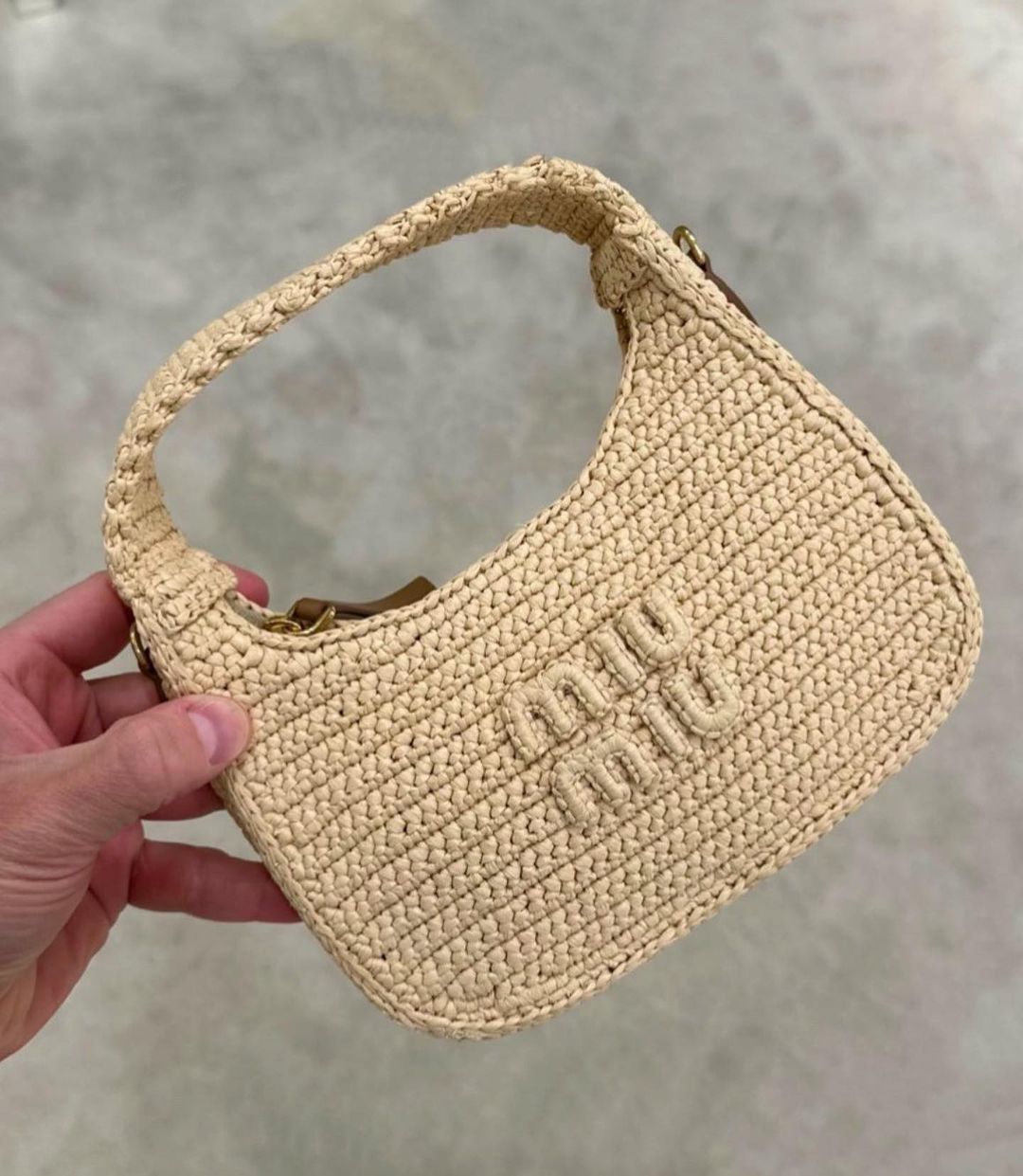 MIUMIU Wander crochet hobo bag