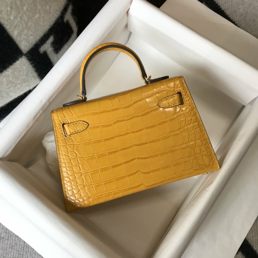 Hermes Handle Bag 19cm Yellow