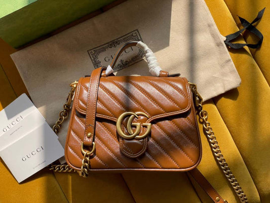 Gucci GG Marmont Mini Top Handle Bag 583571  21x15.5x8cm