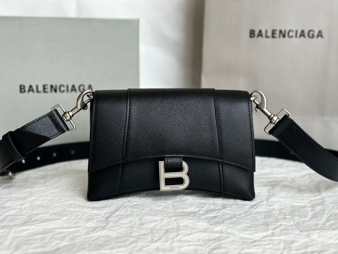 Balenciaga Downtown Crossbody Black Bag - 20x5x13cm