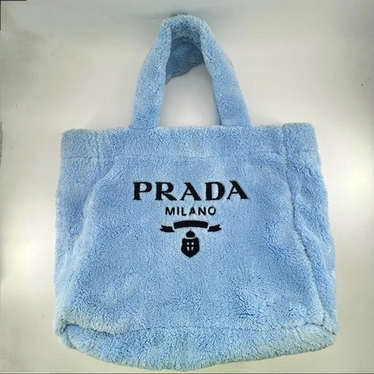 Terry Tote Prada Bag In Blue