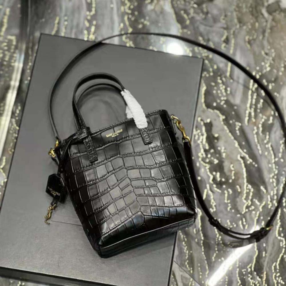 SL bucket crocodile pattern classic handbag