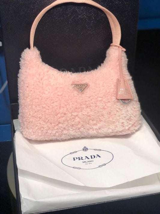 Prada Shearling Hobo Bag