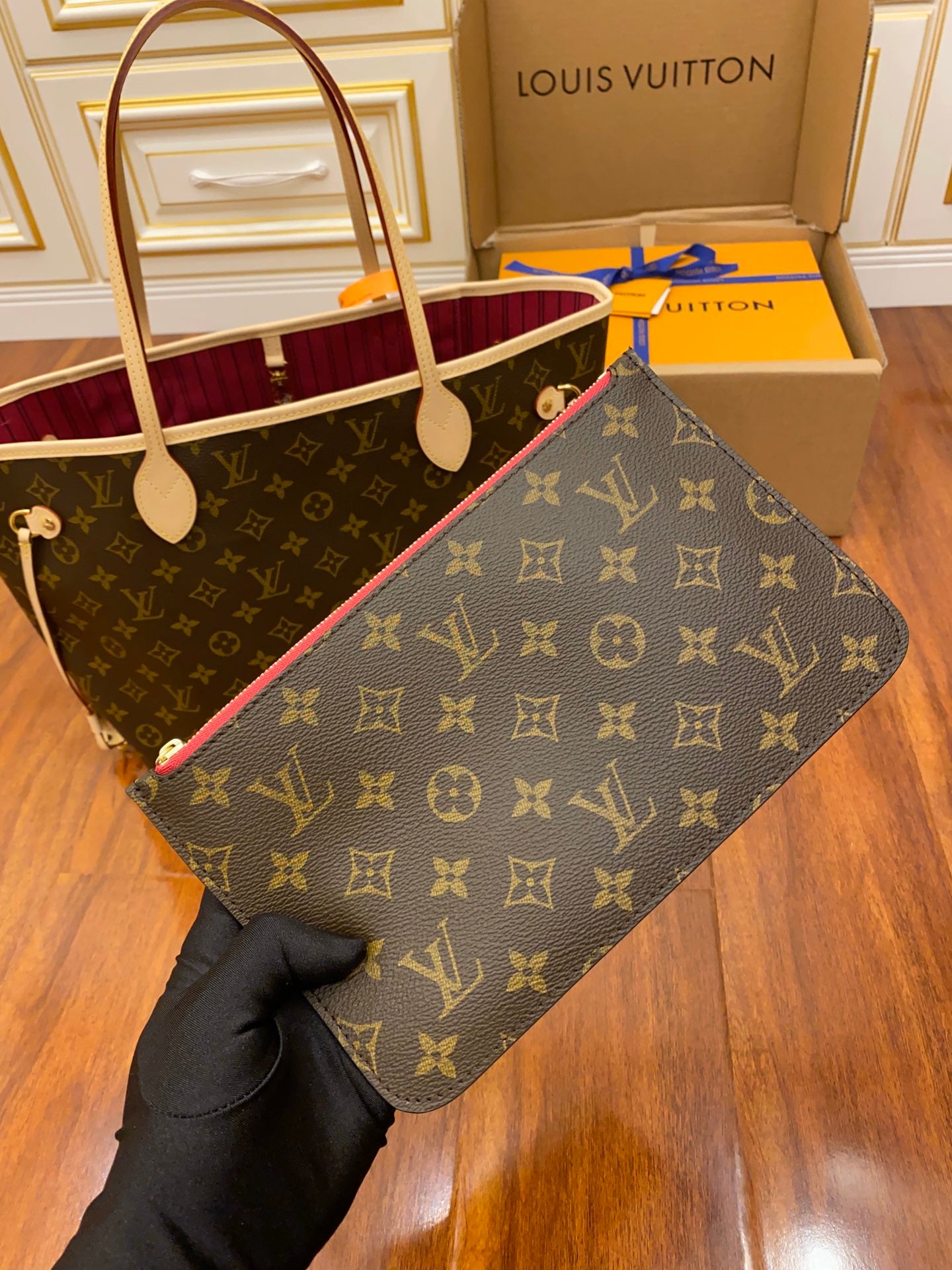 Louis Vuitton Tote Leather Bag