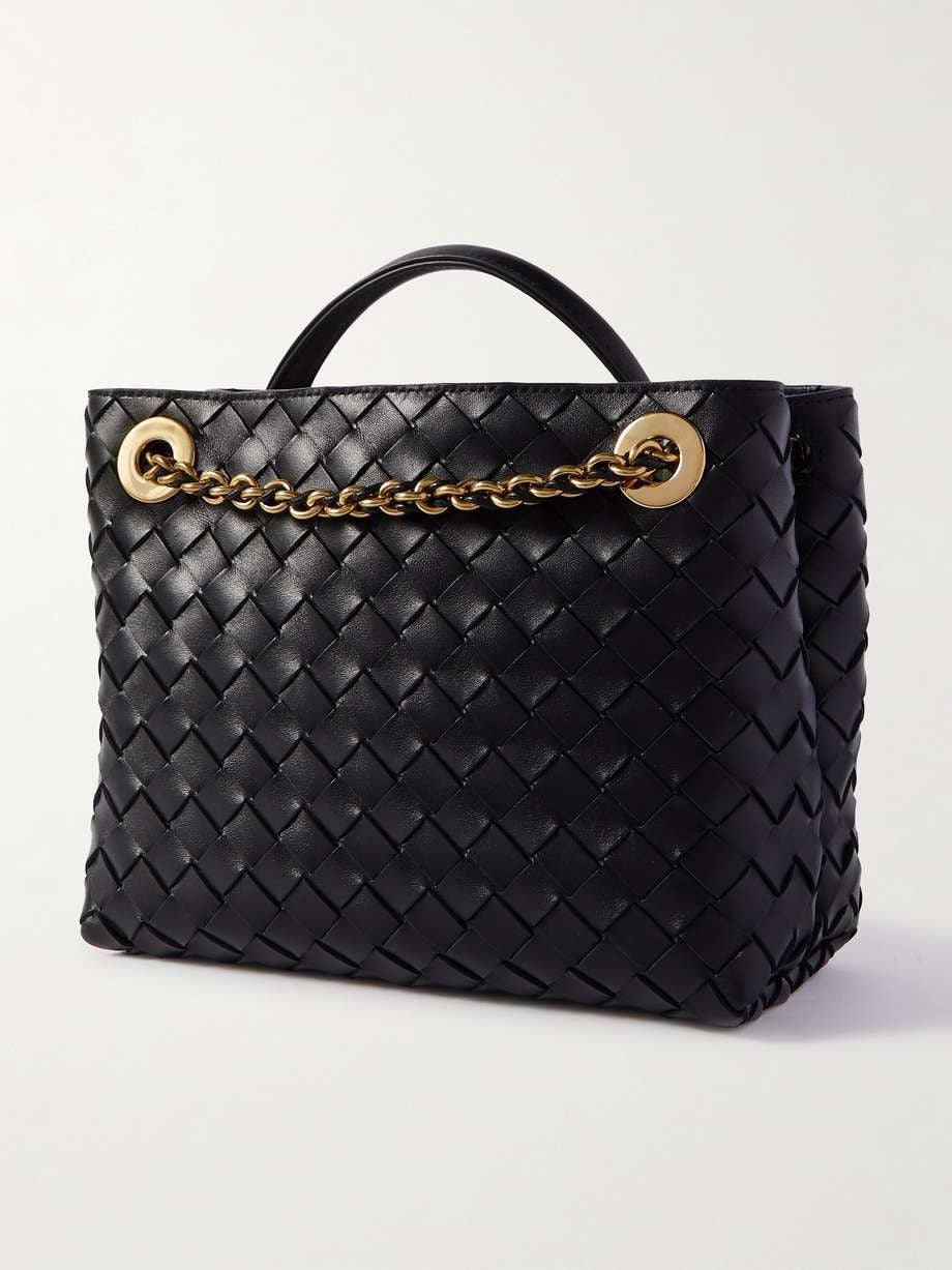 BOTTEGA VENETA Andiamo With Chain small intrecciato leather shoulder bag