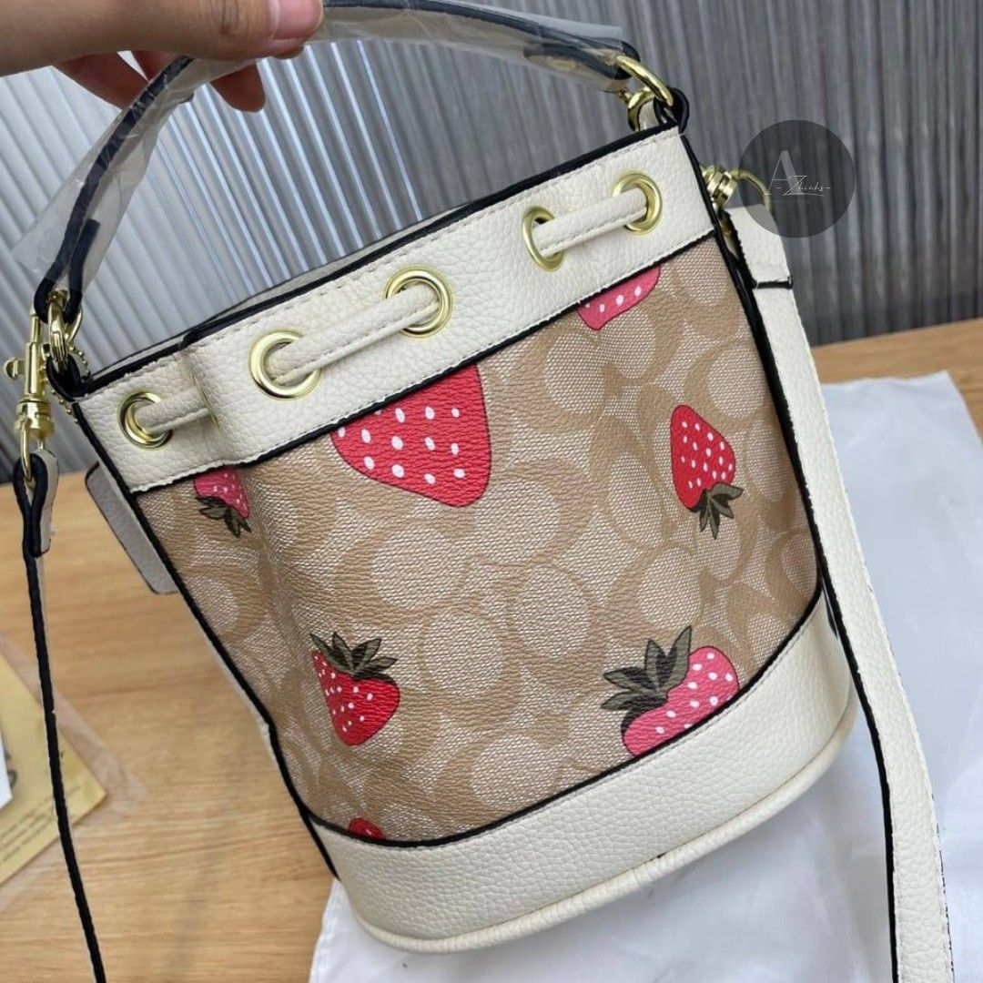 Coa Strawberry Bucket Bag