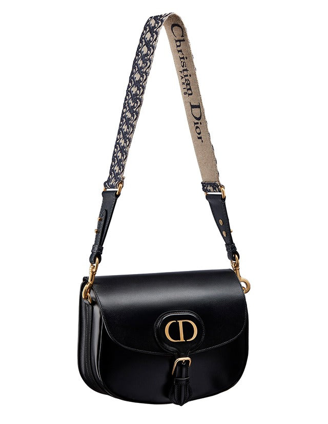 DIOR BOBBY BAG LARGE BLACK BOX CALFSKIN