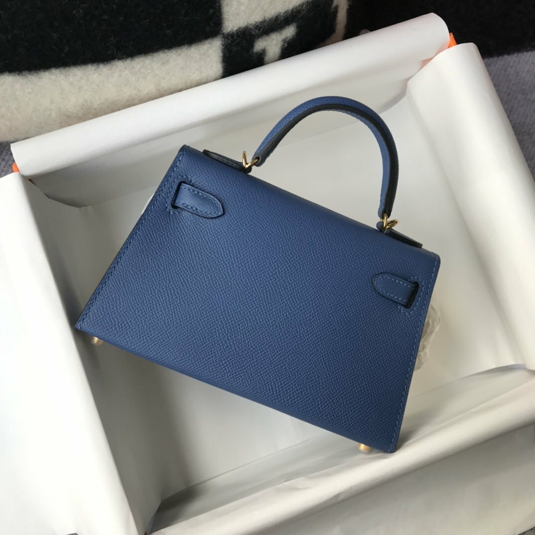 Hermes Handle Bag 19cm Blue