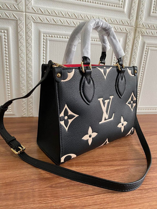 Bagsaaa Louis Vuitton Onthego GM Bicolor Black - 41 x 34 x 19 cm