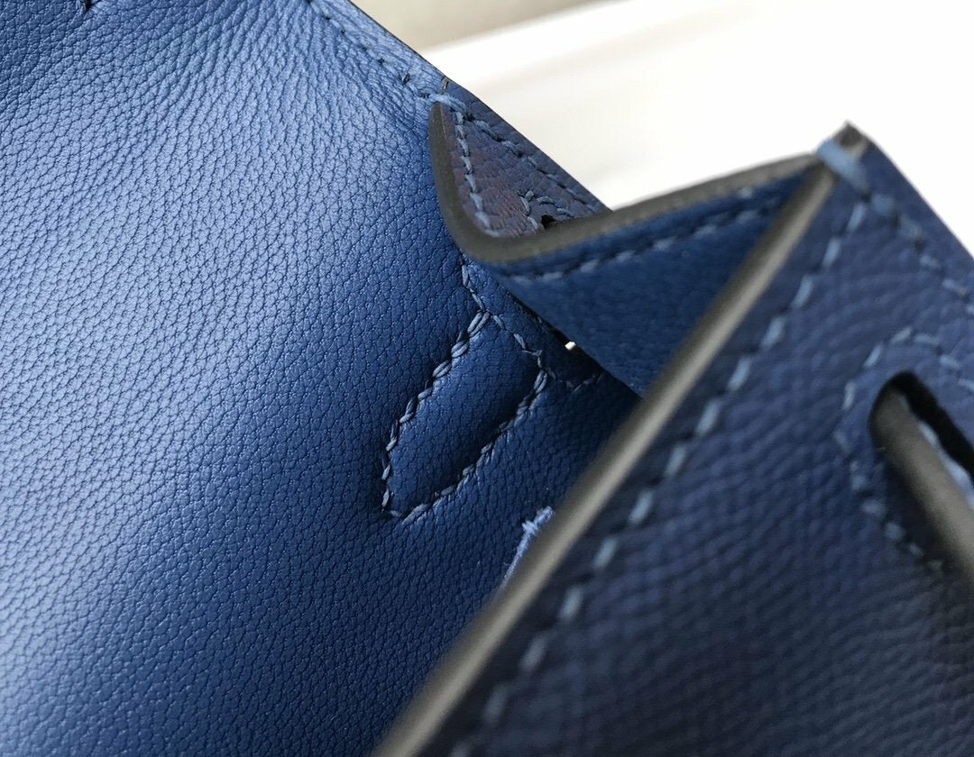 Hermes Handle Bag 19cm Blue