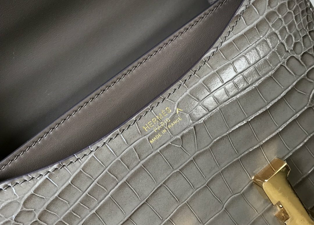 Hermes Mini Crossbody Bag 18cm Grey