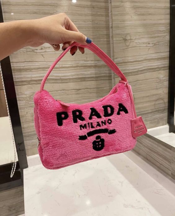 Prada Terry Cloth Mini Bag In Pink