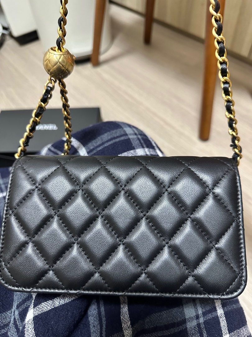 CL 23c rhombus gold ball chain bag