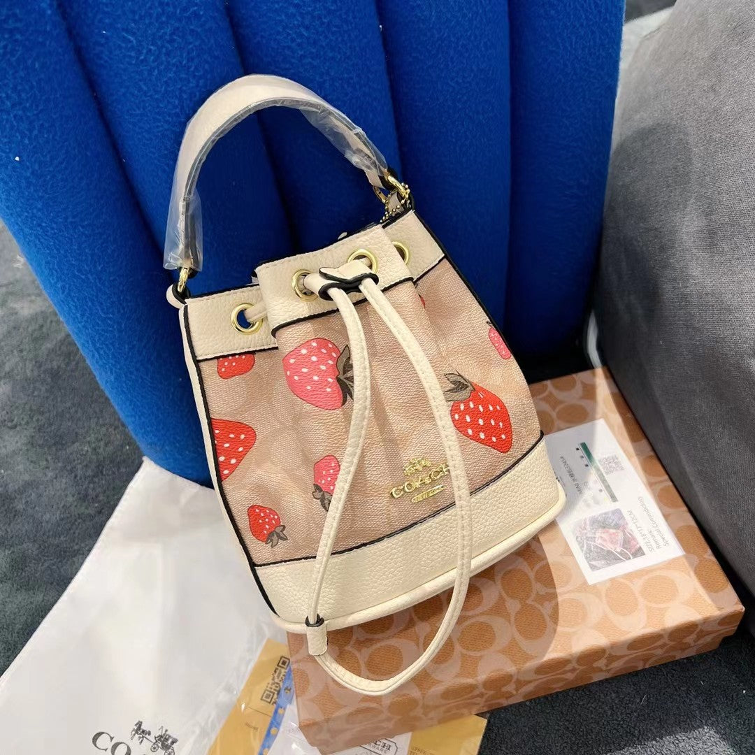 Coa Strawberry Bucket Bag