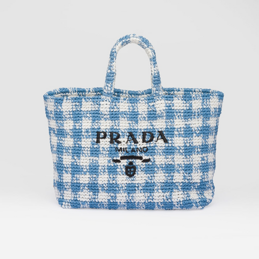 PRADA  Large crochet tote bag