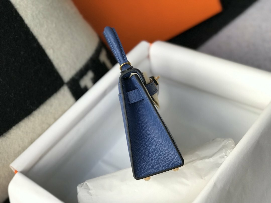 Hermes Handle Bag 19cm Blue