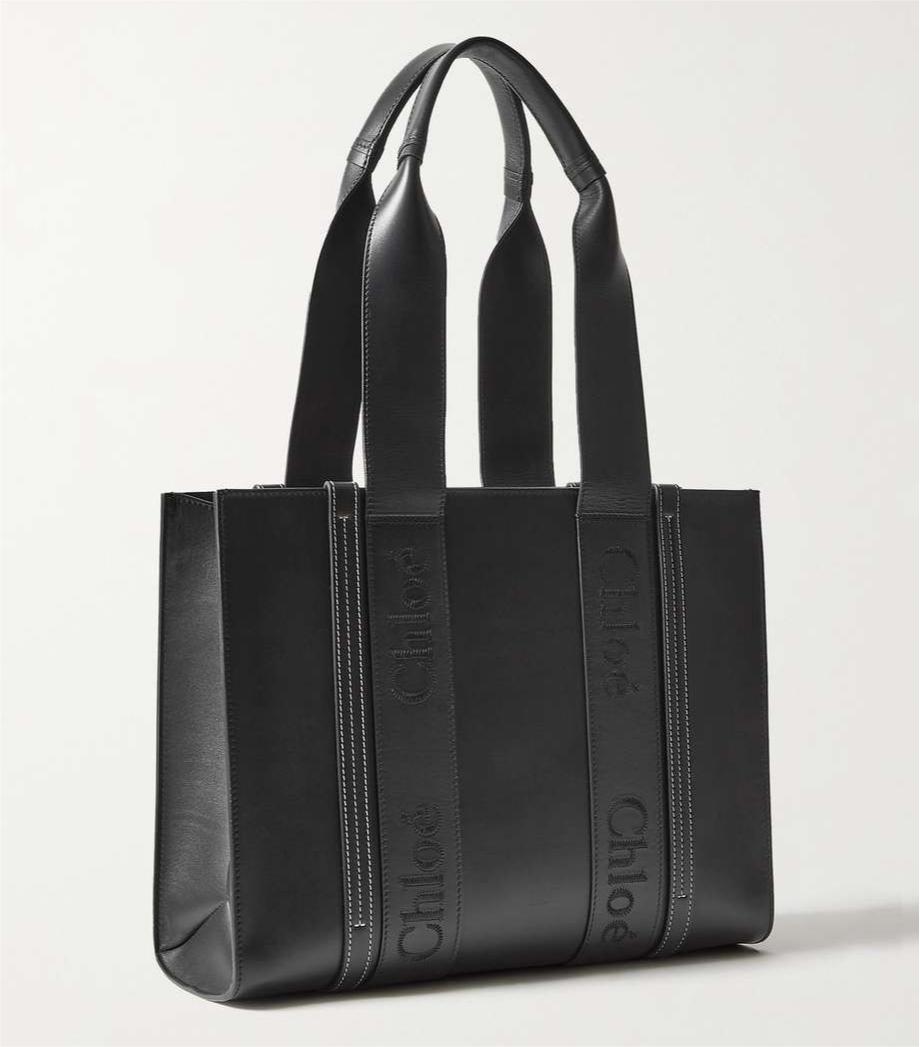 CHLOÉ Woody medium embroidered leather tote